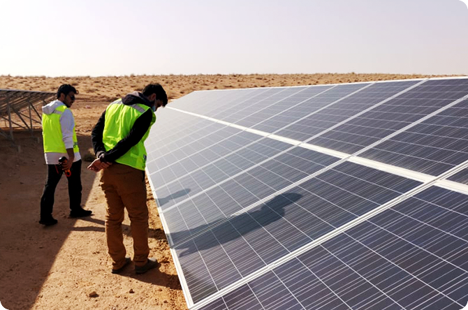 المحطات الأرضية للطاقة الشمسية
